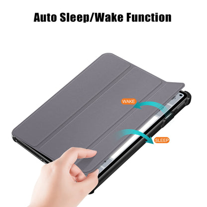 For Huawei MatePad Pro 11 (2022) Protective Case PU Leather Solid Color Folio Flip Cover Tri-fold Stand Tablet Protector with Auto Wake  /  Sleep