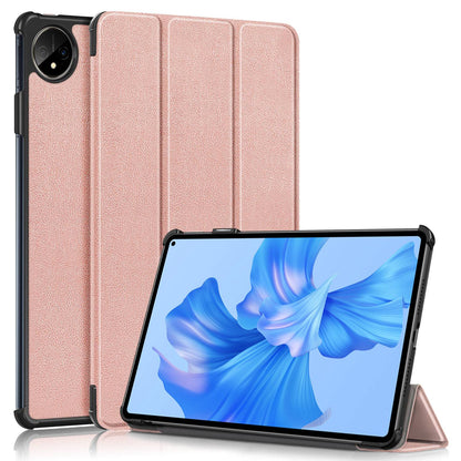 For Huawei MatePad Pro 11 (2022) Protective Case PU Leather Solid Color Folio Flip Cover Tri-fold Stand Tablet Protector with Auto Wake  /  Sleep