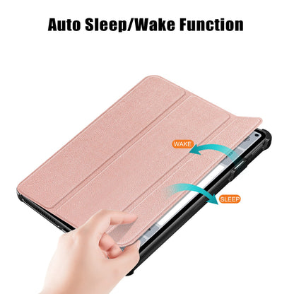 For Huawei MatePad Pro 11 (2022) Protective Case PU Leather Solid Color Folio Flip Cover Tri-fold Stand Tablet Protector with Auto Wake  /  Sleep