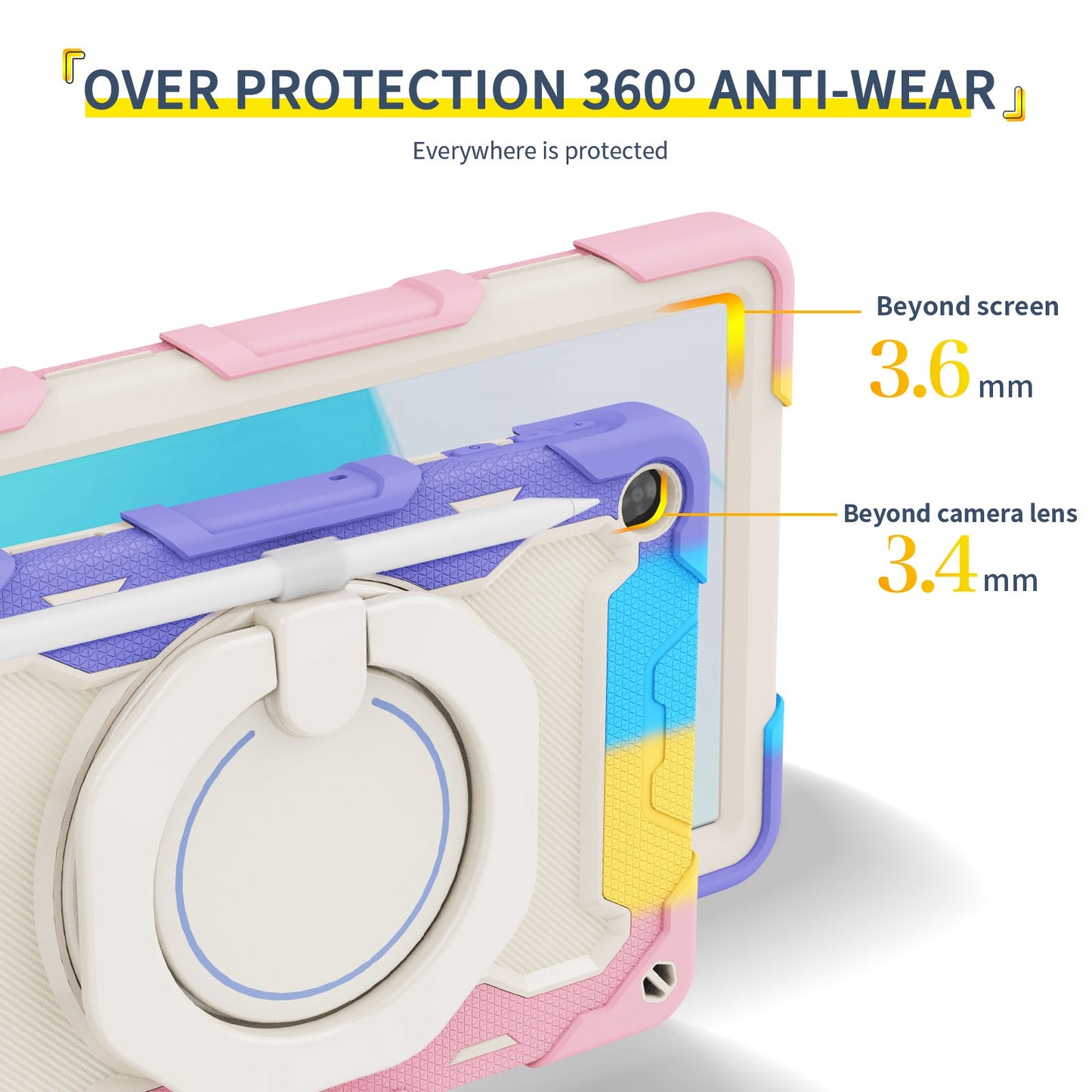 For Huawei MatePad SE / T 10S 10.1 inch / T 10 9.7 inch / Enjoy Tablet 2 / Honor Tab 7 Hard PC Soft Silicone Tablet Case Kickstand Shockproof Cover with Pen Loop