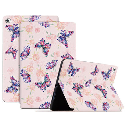 For iPad mini 4 / mini (2019) 7.9 inch Protective Case Butterfly Printed Shockproof Cover Anti-Scratch Tablet Case with Stand