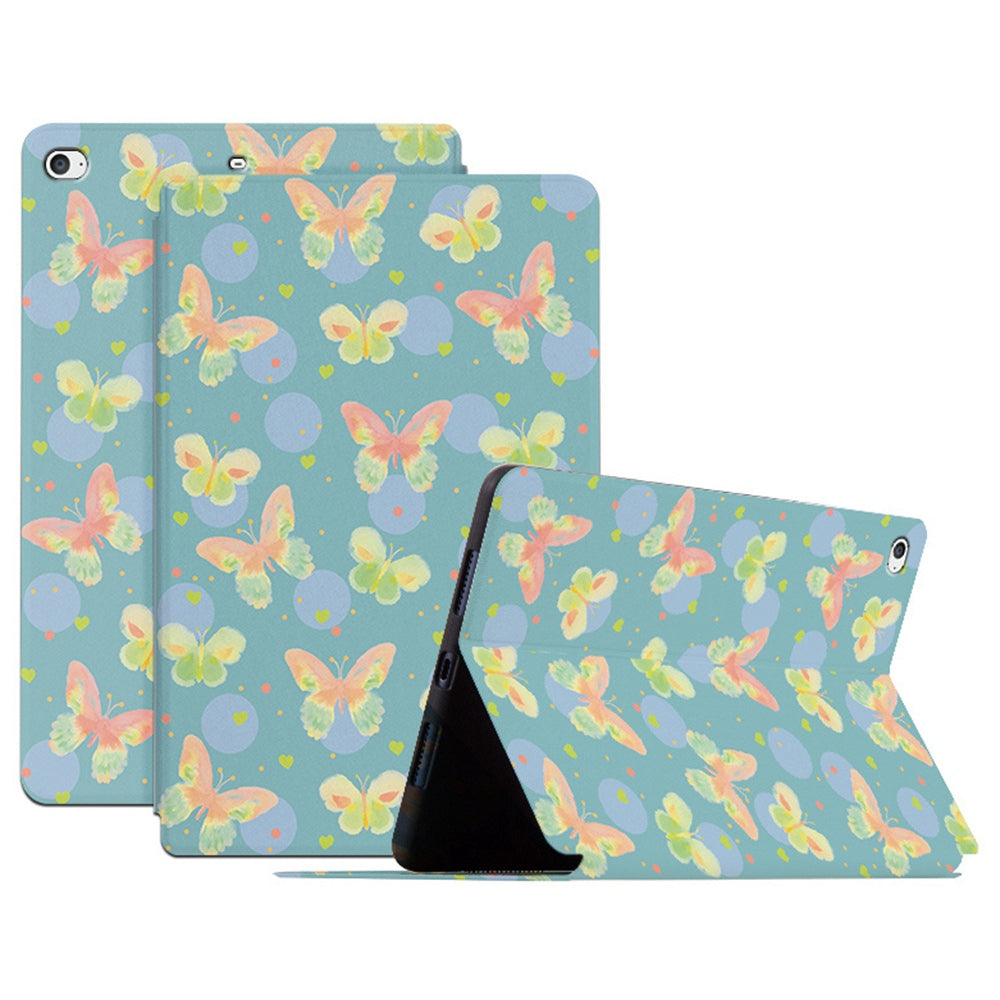 For iPad mini 4 / mini (2019) 7.9 inch Protective Case Butterfly Printed Shockproof Cover Anti-Scratch Tablet Case with Stand