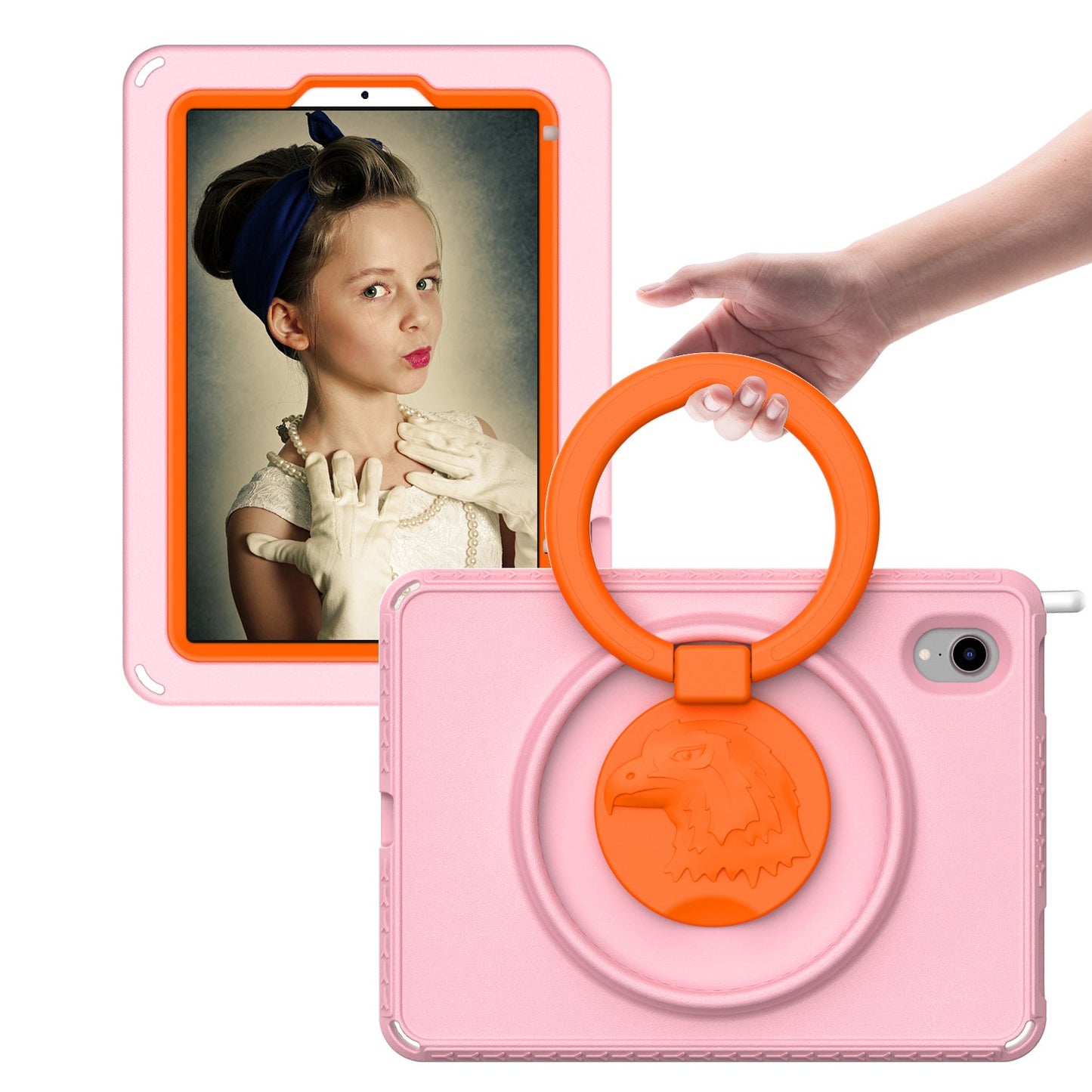 For iPad mini (2021) Portable EVA Case with Shoulder Strap / Waterproof Screen Protector Shockproof Tablet Kickstand Case