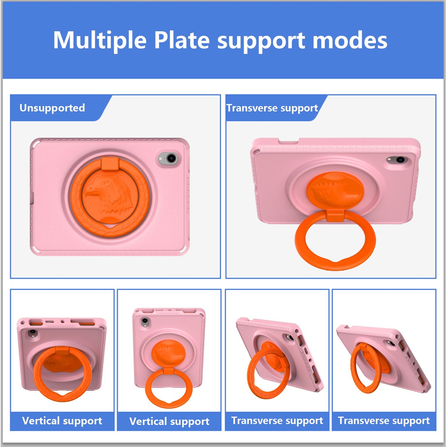 For iPad mini (2021) Portable EVA Case with Shoulder Strap / Waterproof Screen Protector Shockproof Tablet Kickstand Case