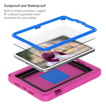 For iPad mini (2021) Portable EVA Case with Shoulder Strap / Waterproof Screen Protector Shockproof Tablet Kickstand Case