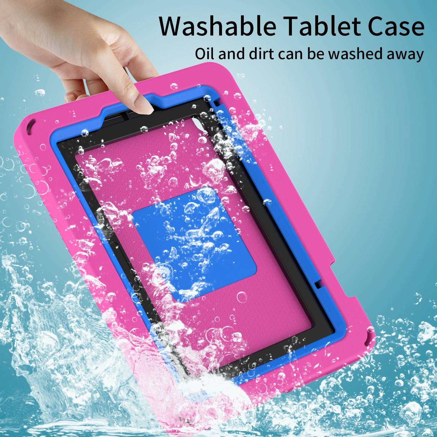 For iPad mini (2021) Portable EVA Case with Shoulder Strap / Waterproof Screen Protector Shockproof Tablet Kickstand Case