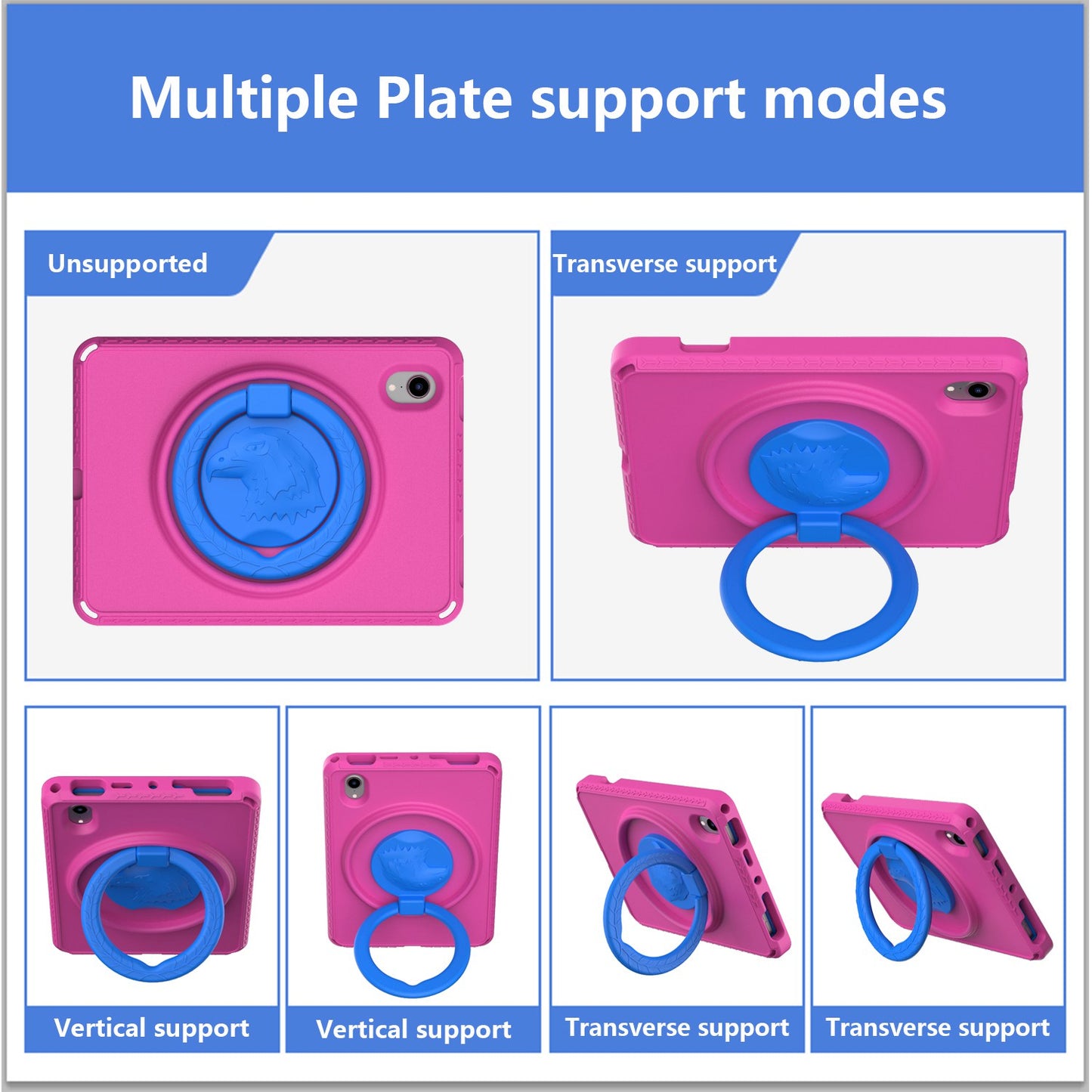 For iPad mini (2021) Portable EVA Case with Shoulder Strap / Waterproof Screen Protector Shockproof Tablet Kickstand Case