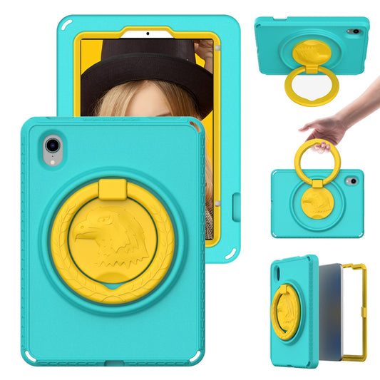 For iPad mini (2021) Portable EVA Case with Shoulder Strap / Waterproof Screen Protector Shockproof Tablet Kickstand Case