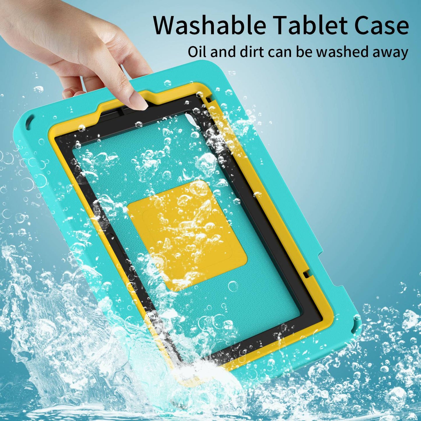 For iPad mini (2021) Portable EVA Case with Shoulder Strap / Waterproof Screen Protector Shockproof Tablet Kickstand Case