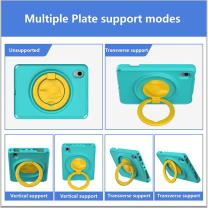 For iPad mini (2021) Portable EVA Case with Shoulder Strap / Waterproof Screen Protector Shockproof Tablet Kickstand Case