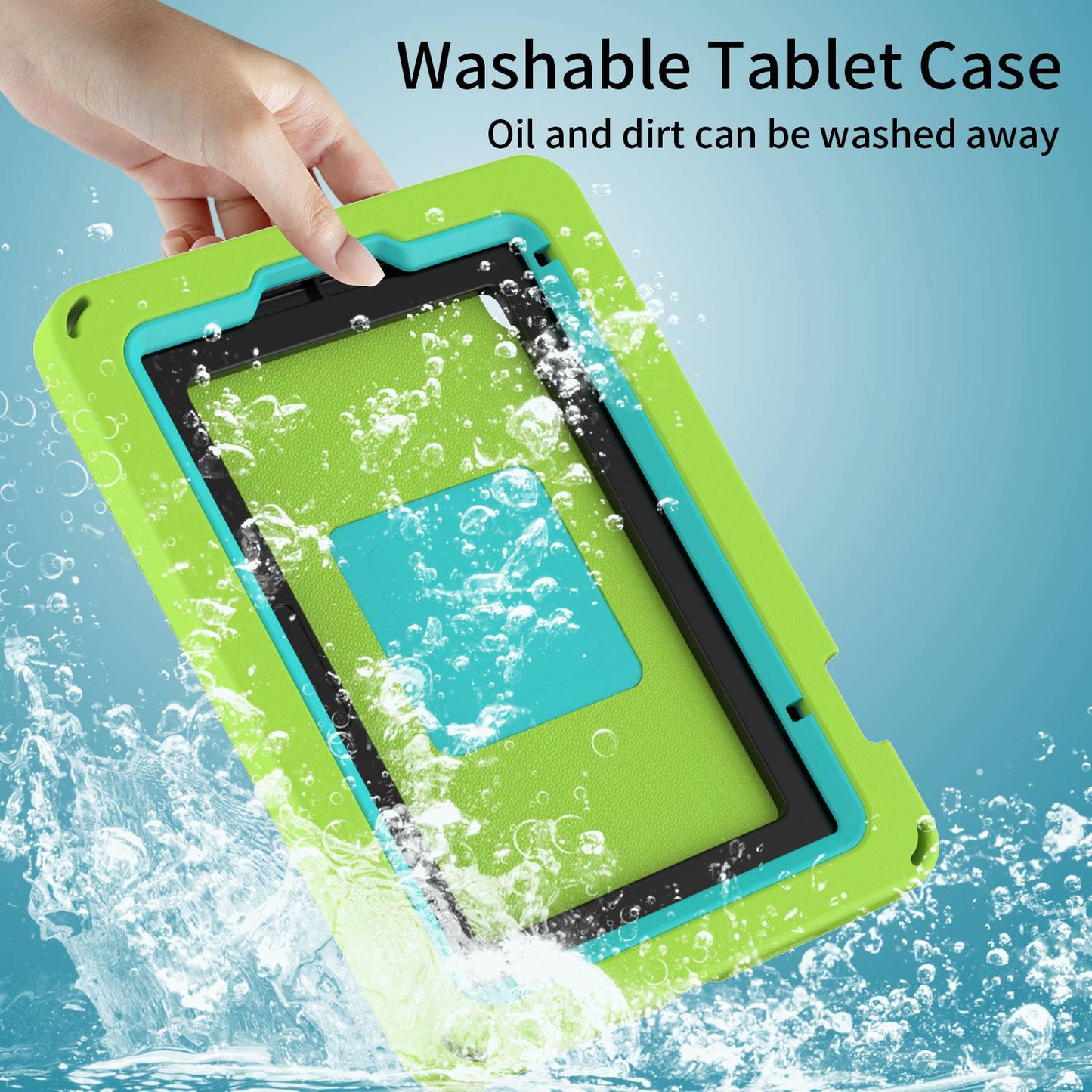 For iPad mini (2021) Portable EVA Case with Shoulder Strap / Waterproof Screen Protector Shockproof Tablet Kickstand Case