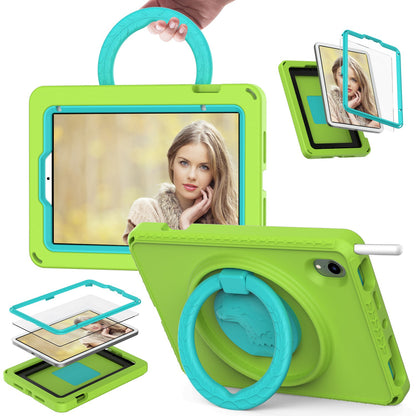 For iPad mini (2021) Portable EVA Case with Shoulder Strap / Waterproof Screen Protector Shockproof Tablet Kickstand Case