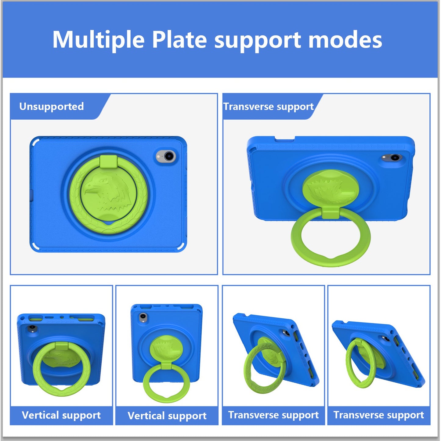 For iPad mini (2021) Portable EVA Case with Shoulder Strap / Waterproof Screen Protector Shockproof Tablet Kickstand Case