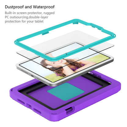 For iPad mini (2021) Portable EVA Case with Shoulder Strap / Waterproof Screen Protector Shockproof Tablet Kickstand Case