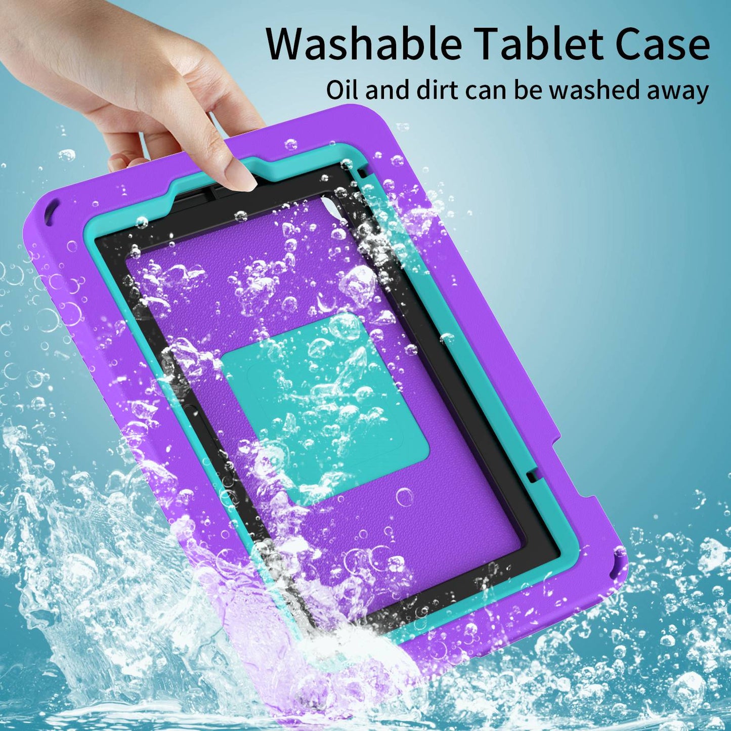 For iPad mini (2021) Portable EVA Case with Shoulder Strap / Waterproof Screen Protector Shockproof Tablet Kickstand Case