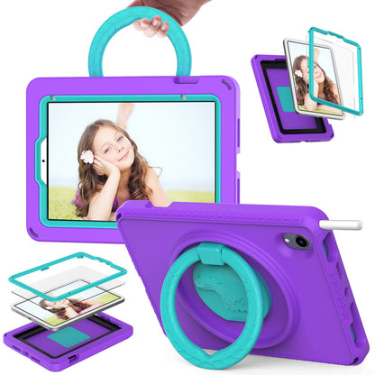 For iPad mini (2021) Portable EVA Case with Shoulder Strap / Waterproof Screen Protector Shockproof Tablet Kickstand Case