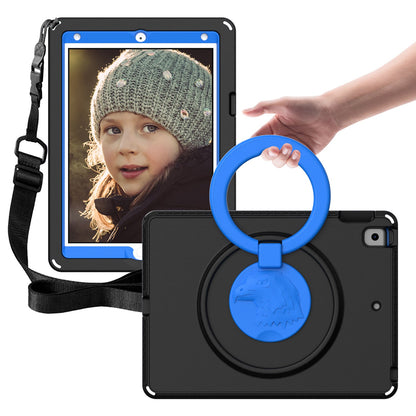 For iPad 10.2 (2019) / (2021) / (2020)  /  Air 10.5 inch (2019) Anti-scratch EVA Case with Shoulder Strap / Waterproof Screen Protector Shockproof Cover Portable Tablet Case