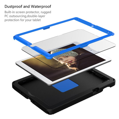 For iPad 10.2 (2019) / (2021) / (2020)  /  Air 10.5 inch (2019) Anti-scratch EVA Case with Shoulder Strap / Waterproof Screen Protector Shockproof Cover Portable Tablet Case