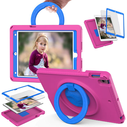 For iPad 10.2 (2019) / (2021) / (2020)  /  Air 10.5 inch (2019) Anti-scratch EVA Case with Shoulder Strap / Waterproof Screen Protector Shockproof Cover Portable Tablet Case