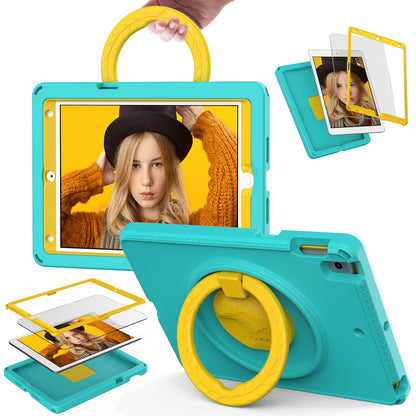 For iPad 10.2 (2019) / (2021) / (2020)  /  Air 10.5 inch (2019) Anti-scratch EVA Case with Shoulder Strap / Waterproof Screen Protector Shockproof Cover Portable Tablet Case