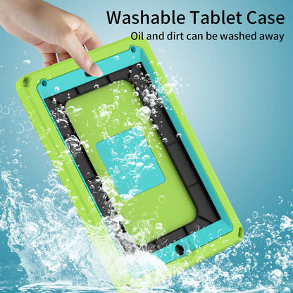 For iPad Air (2013) / Air 2  /  9.7-inch (2017) / (2018) EVA Shockproof Case with Shoulder Strap / Waterproof Screen Protector Anti-Scratch Cover Portable Tablet Case