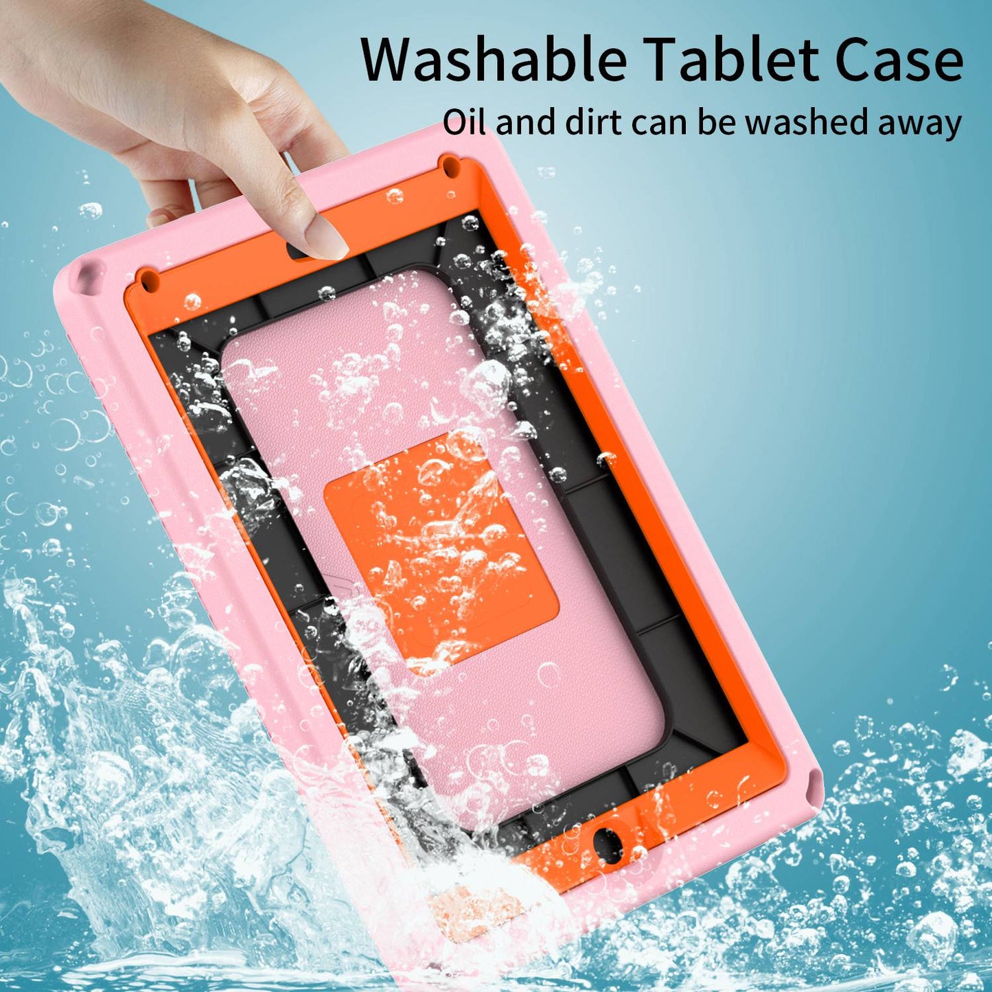 For iPad Air (2013) / Air 2  /  9.7-inch (2017) / (2018) EVA Shockproof Case with Shoulder Strap / Waterproof Screen Protector Anti-Scratch Cover Portable Tablet Case
