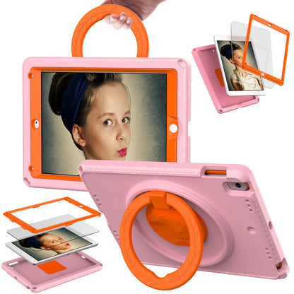 For iPad Air (2013) / Air 2  /  9.7-inch (2017) / (2018) EVA Shockproof Case with Shoulder Strap / Waterproof Screen Protector Anti-Scratch Cover Portable Tablet Case