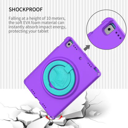 For iPad Air (2013) / Air 2  /  9.7-inch (2017) / (2018) EVA Shockproof Case with Shoulder Strap / Waterproof Screen Protector Anti-Scratch Cover Portable Tablet Case