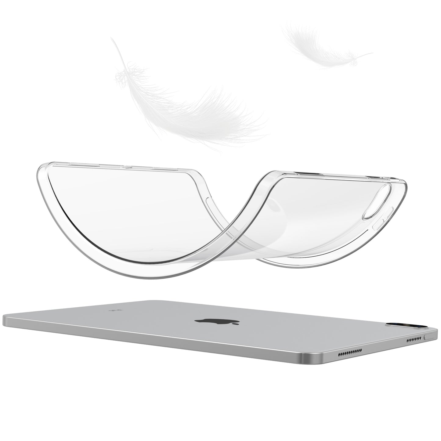 For iPad 10.2 (2022) Soft TPU Shockproof Case Transparent HD Clear Anti-Yellowing Cover