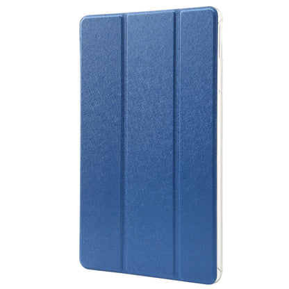 For Huawei MatePad Pro 11 (2022) Silk Texture Protective Case PU Leather Tri-fold Stand Folio Cover