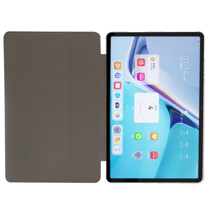 For Huawei MatePad Pro 11 (2022) Silk Texture Protective Case PU Leather Tri-fold Stand Folio Cover