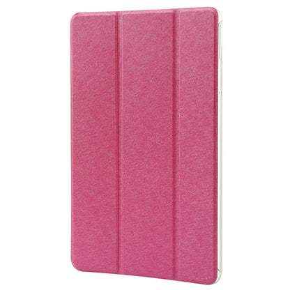 For Huawei MatePad Pro 11 (2022) Silk Texture Protective Case PU Leather Tri-fold Stand Folio Cover