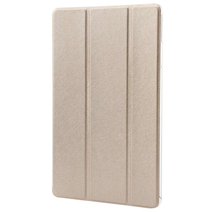For Huawei MatePad Pro 11 (2022) Silk Texture Protective Case PU Leather Tri-fold Stand Folio Cover