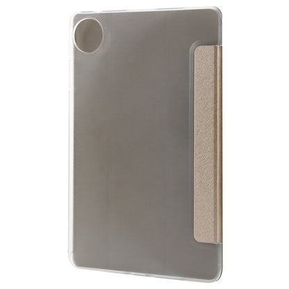 For Huawei MatePad Pro 11 (2022) Silk Texture Protective Case PU Leather Tri-fold Stand Folio Cover