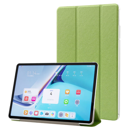For Huawei MatePad Pro 11 (2022) Silk Texture Protective Case PU Leather Tri-fold Stand Folio Cover
