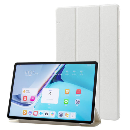 For Huawei MatePad Pro 11 (2022) Silk Texture Protective Case PU Leather Tri-fold Stand Folio Cover