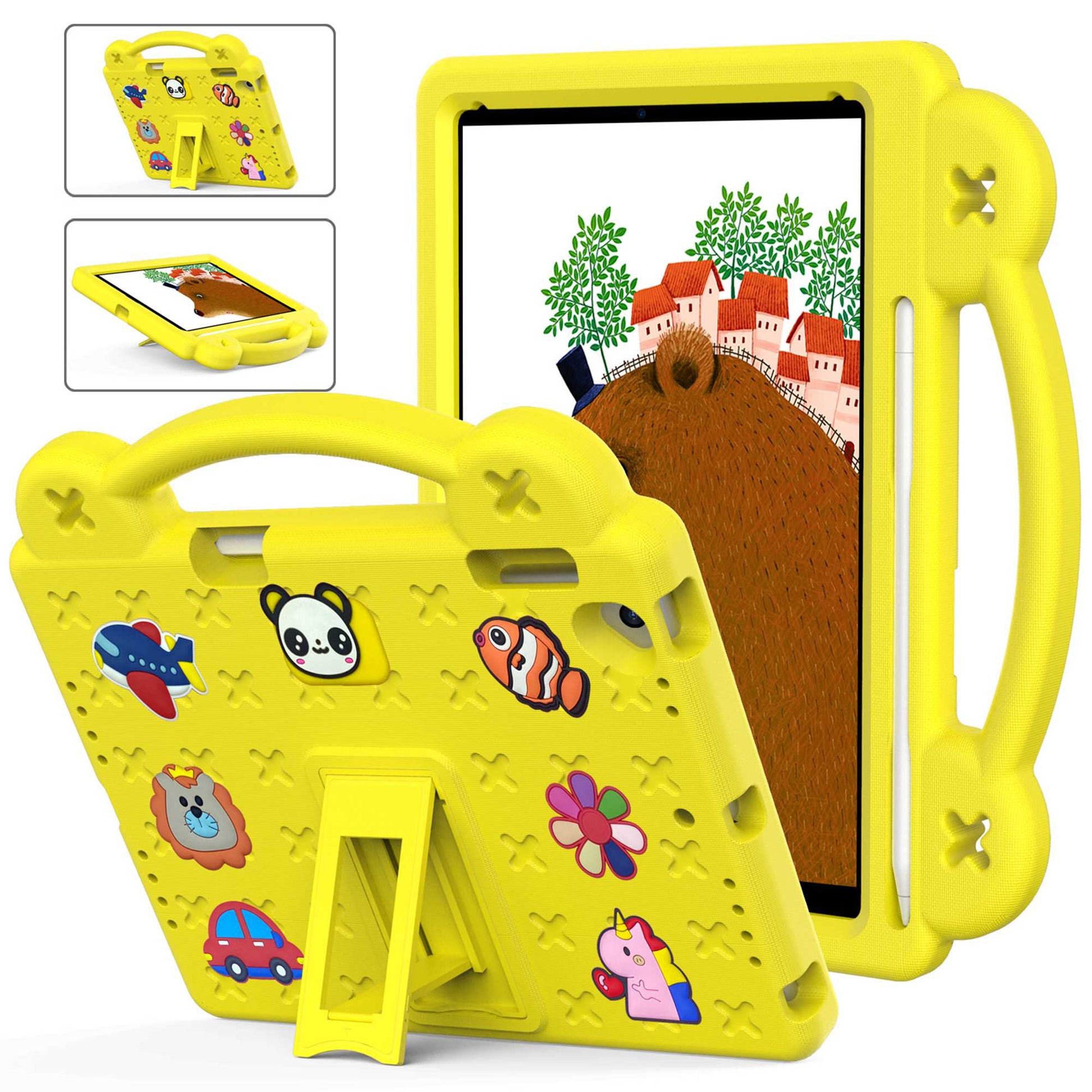 For iPad Air 2 / Air (2013)  /  9.7-inch (2017) / (2018) Anti-Scratch EVA Case Protective Tablet Cover Portable Case with Kickstand