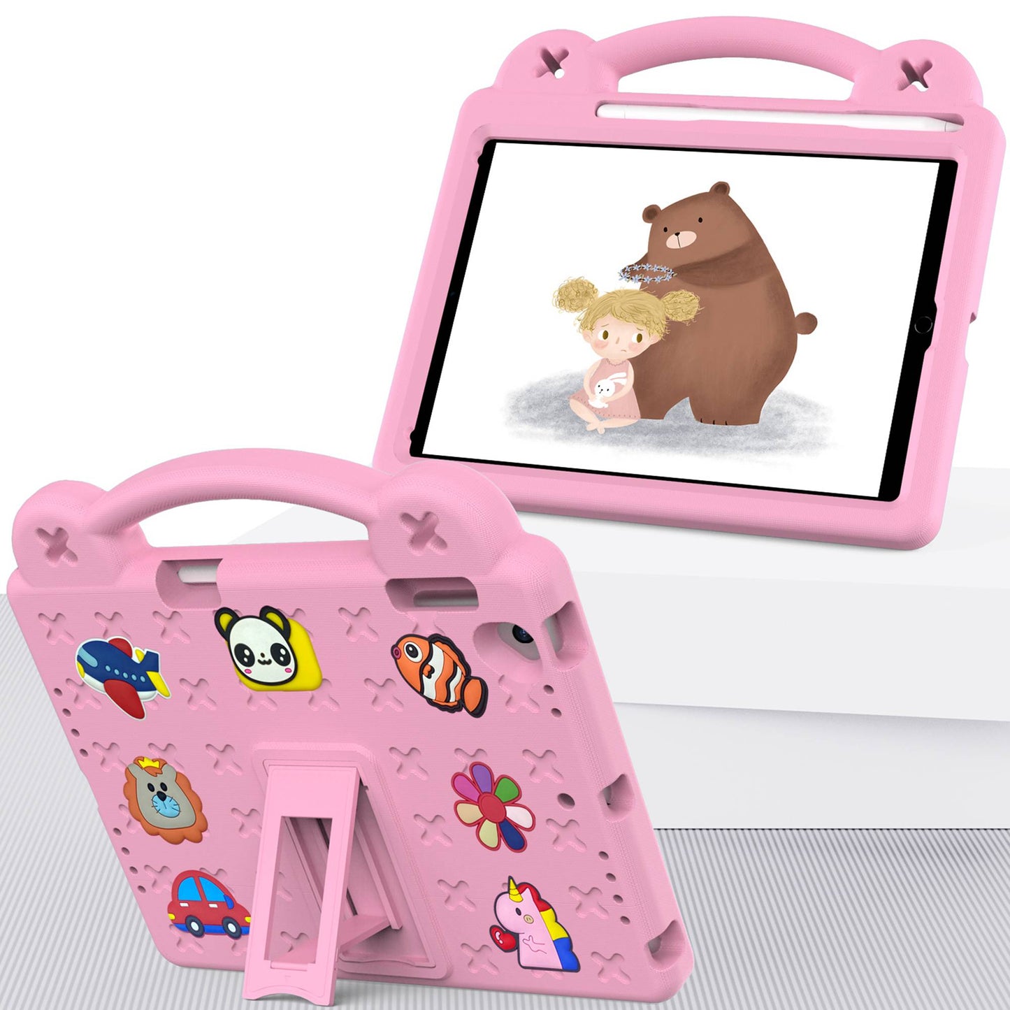 For iPad Air 2 / Air (2013)  /  9.7-inch (2017) / (2018) Anti-Scratch EVA Case Protective Tablet Cover Portable Case with Kickstand