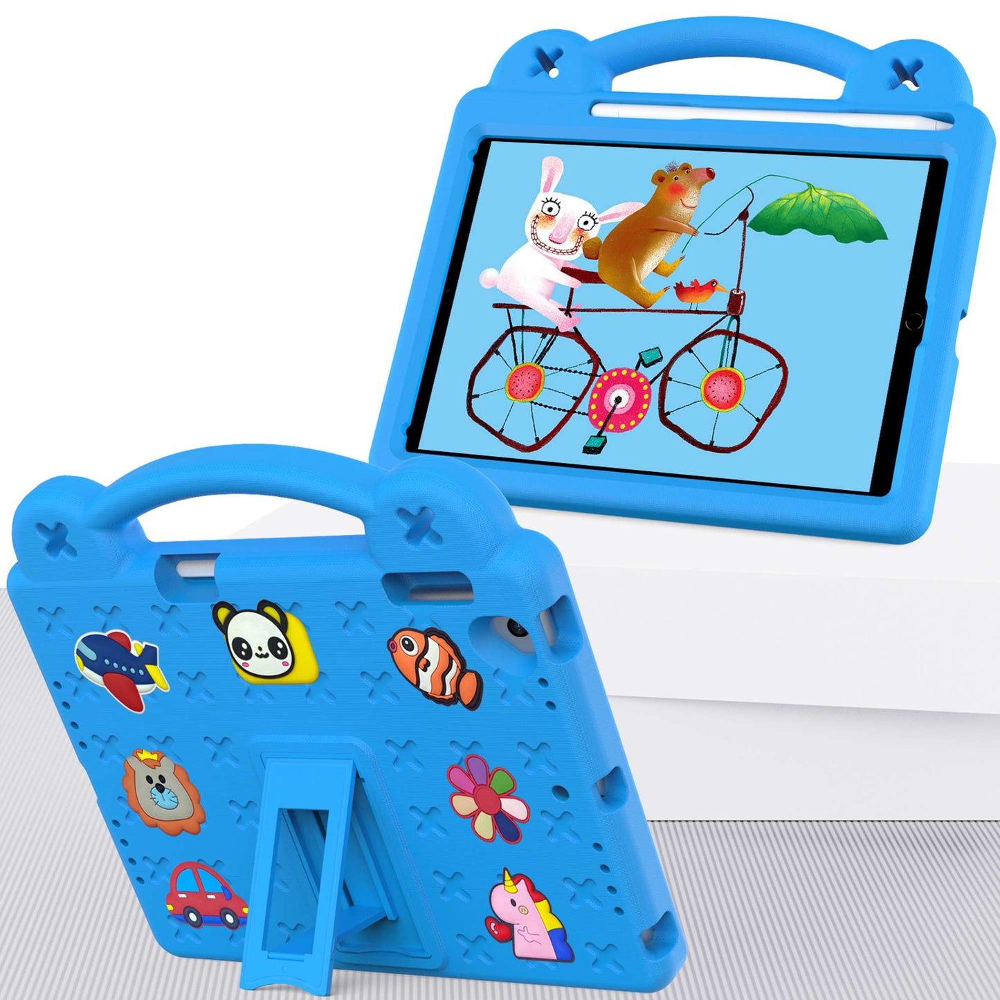 For iPad Air 2 / Air (2013)  /  9.7-inch (2017) / (2018) Anti-Scratch EVA Case Protective Tablet Cover Portable Case with Kickstand