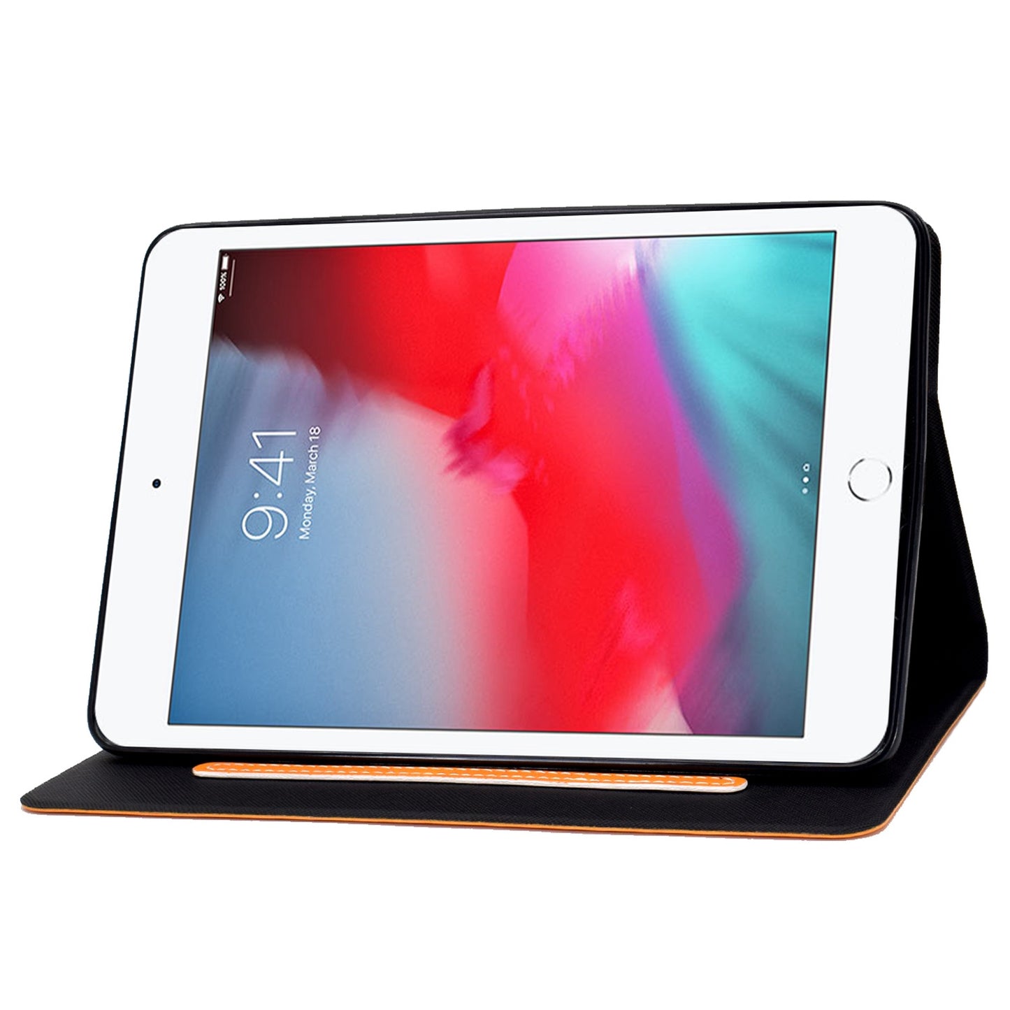 For iPad mini (2019) 7.9 inch / iPad mini 4 / 3 / 2 / 1 Cowhide Texture PU Leather Tablet Stand Case Card Holder Anti-scratch Cover
