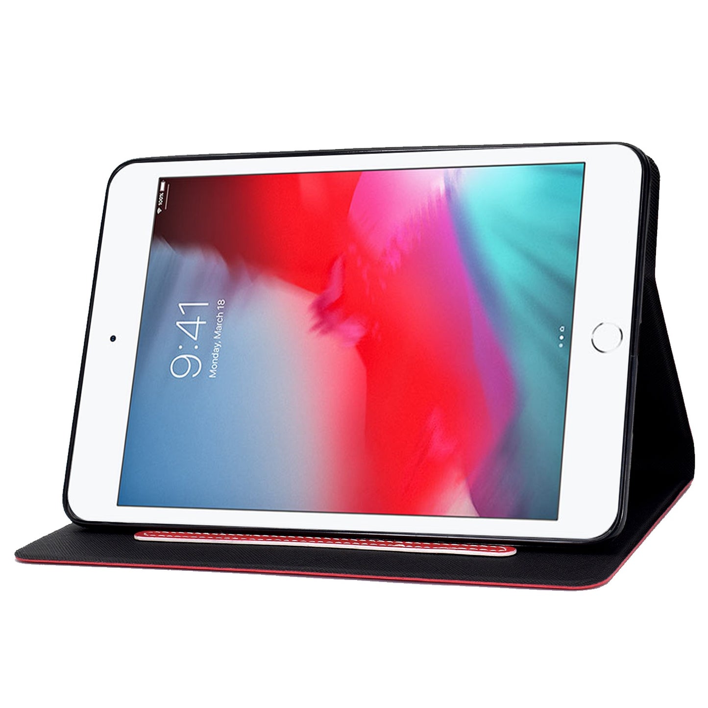 For iPad mini (2019) 7.9 inch / iPad mini 4 / 3 / 2 / 1 Cowhide Texture PU Leather Tablet Stand Case Card Holder Anti-scratch Cover