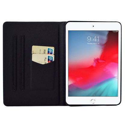 For iPad Mini 1 / 2 / 3 / 4 / mini (2019) 7.9 inch Pattern Printing Magnetic Flip Case PU Leather Folding Folio Stand Cover with Card Slots