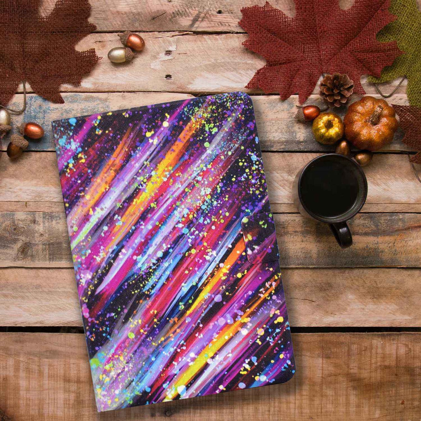 For iPad Mini 1 / 2 / 3 / 4 / mini (2019) 7.9 inch Pattern Printing Magnetic Flip Case PU Leather Folding Folio Stand Cover with Card Slots