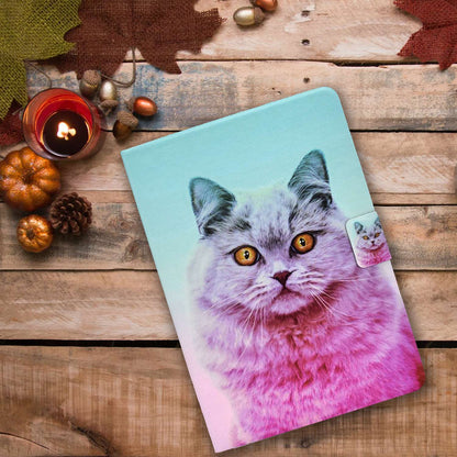 For iPad Mini 1 / 2 / 3 / 4 / mini (2019) 7.9 inch Pattern Printing Magnetic Flip Case PU Leather Folding Folio Stand Cover with Card Slots