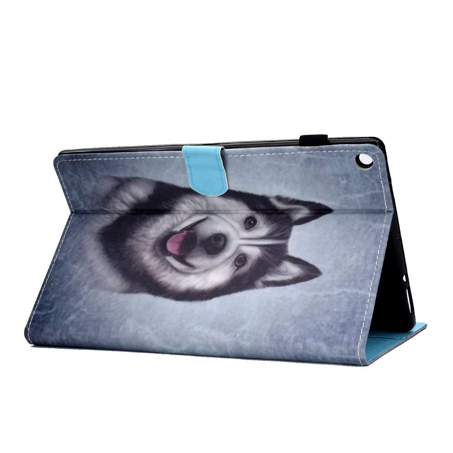 For Amazon Fire HD 10 (2015)  /  (2017)  /  (2019) Shockproof Case Stitched Leather Cover Pattern Printed Magnetic Closure Tablet Case with Stand  /  Card Slots