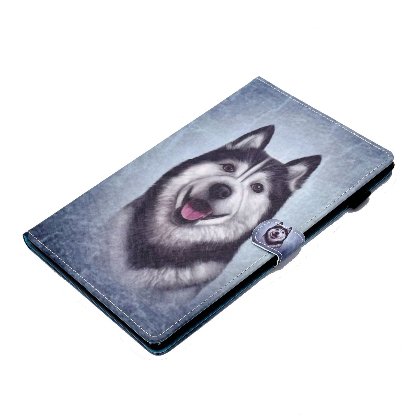 For Amazon Fire HD 10 (2015)  /  (2017)  /  (2019) Shockproof Case Stitched Leather Cover Pattern Printed Magnetic Closure Tablet Case with Stand  /  Card Slots