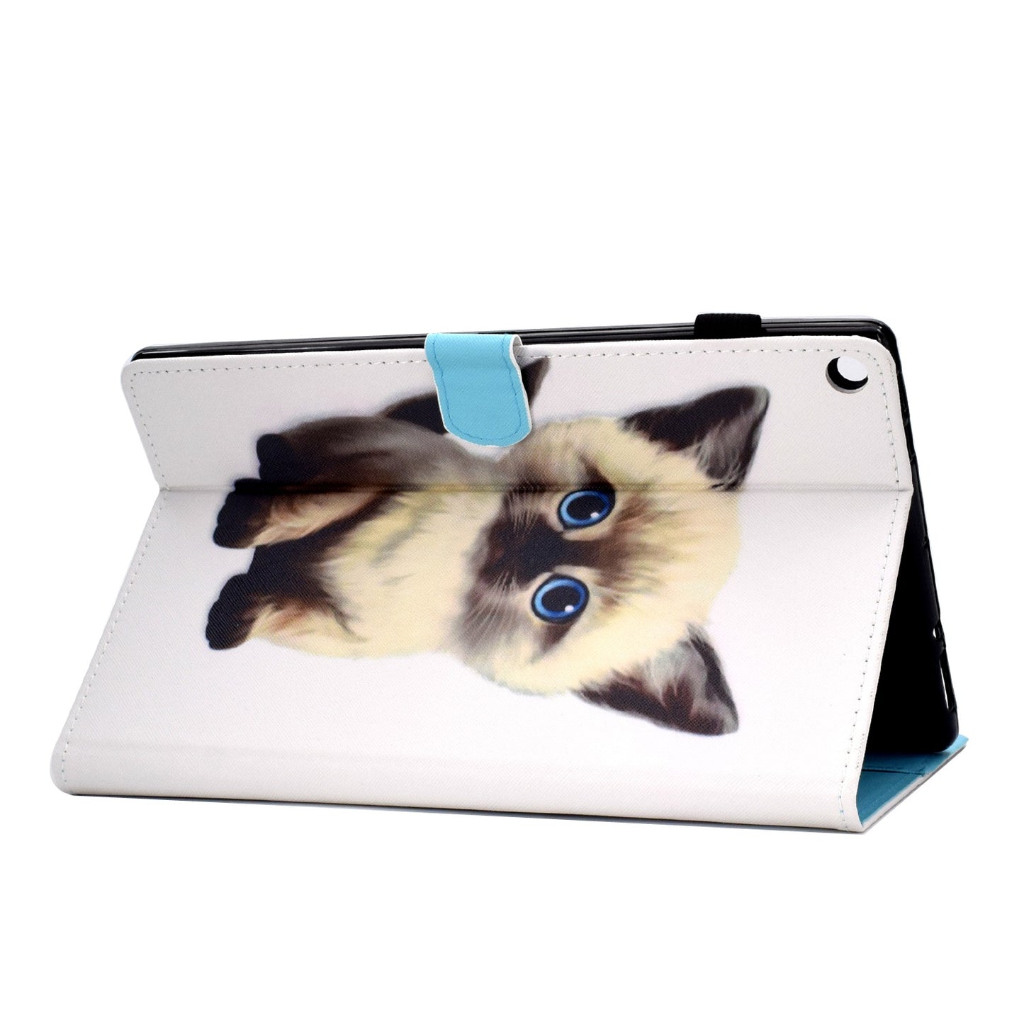 For Amazon Fire HD 10 (2015)  /  (2017)  /  (2019) Shockproof Case Stitched Leather Cover Pattern Printed Magnetic Closure Tablet Case with Stand  /  Card Slots