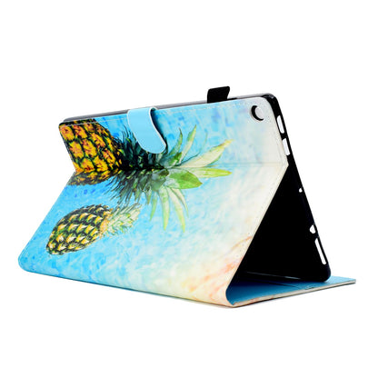 For Amazon Fire HD 10 (2015)  /  (2017)  /  (2019) Shockproof Case Stitched Leather Cover Pattern Printed Magnetic Closure Tablet Case with Stand  /  Card Slots