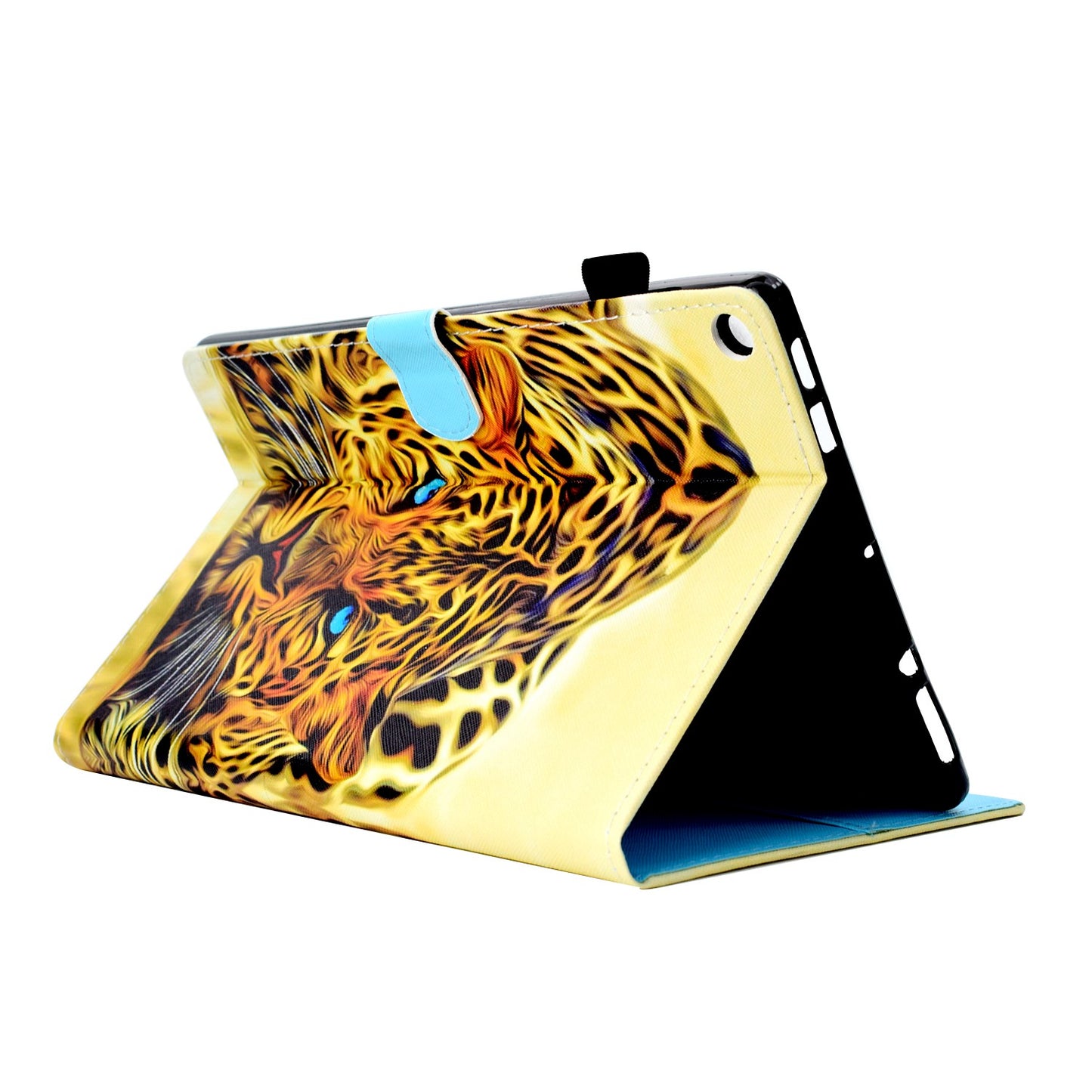 For Amazon Fire HD 10 (2015)  /  (2017)  /  (2019) Shockproof Case Stitched Leather Cover Pattern Printed Magnetic Closure Tablet Case with Stand  /  Card Slots