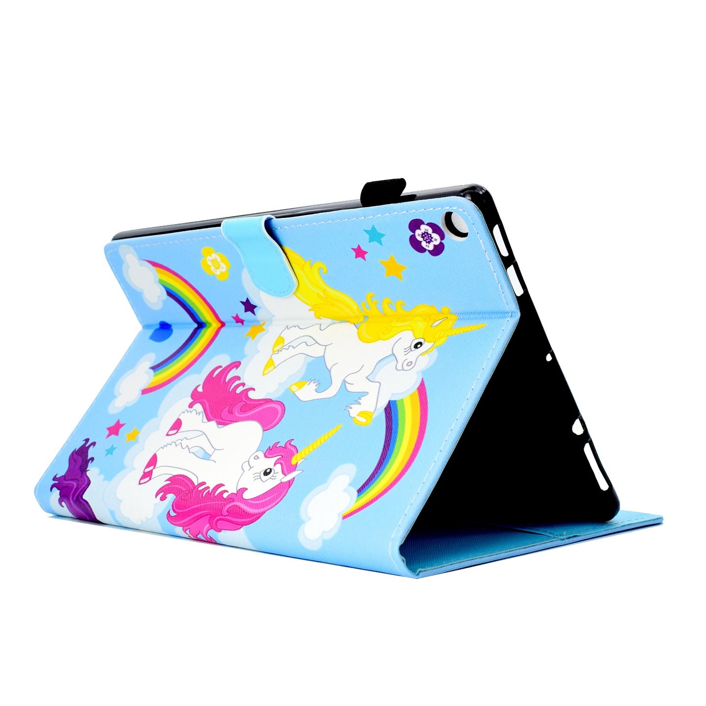 For Amazon Fire HD 10 (2015)  /  (2017)  /  (2019) Shockproof Case Stitched Leather Cover Pattern Printed Magnetic Closure Tablet Case with Stand  /  Card Slots
